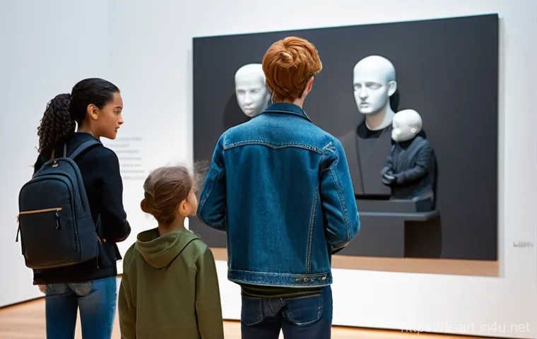 미술 교육에서의 스토리텔링 기법 - **A Diverse Group of Students Engaged in Art Storytelling:**
    "A vibrant, brightly lit art classr...